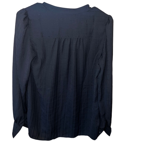 Loft Black Button Down Blouse - Picture 2 of 4